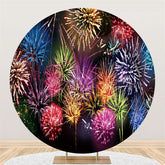 Lofaris Colorful Carnival Celebration Holiday Circle Backdrop